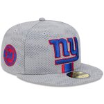 New York Giants mens new era gray new york giants 2024 sideline 59fifty fitted hat | Giants Shop