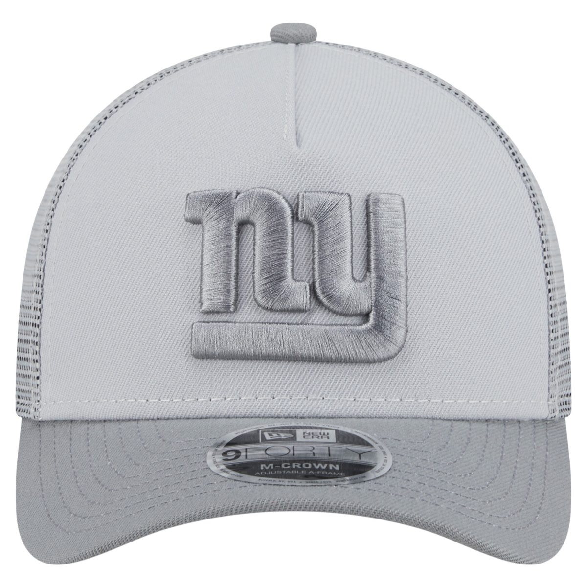 New York Giants mens new era gray new york giants domain a-frame trucker 9forty adjustable hat | Giants Shop