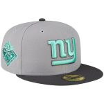 New York Giants mens new era graygraphite new york giants aqua pop 59fifty fitted hat | Giants Shop
