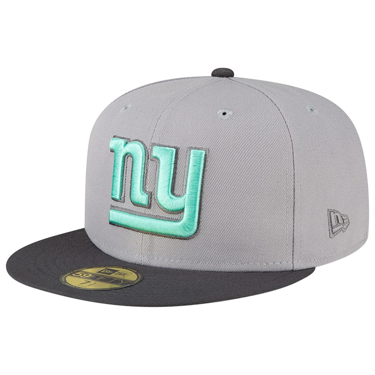 New York Giants mens new era graygraphite new york giants aqua pop 59fifty fitted hat | Giants Shop