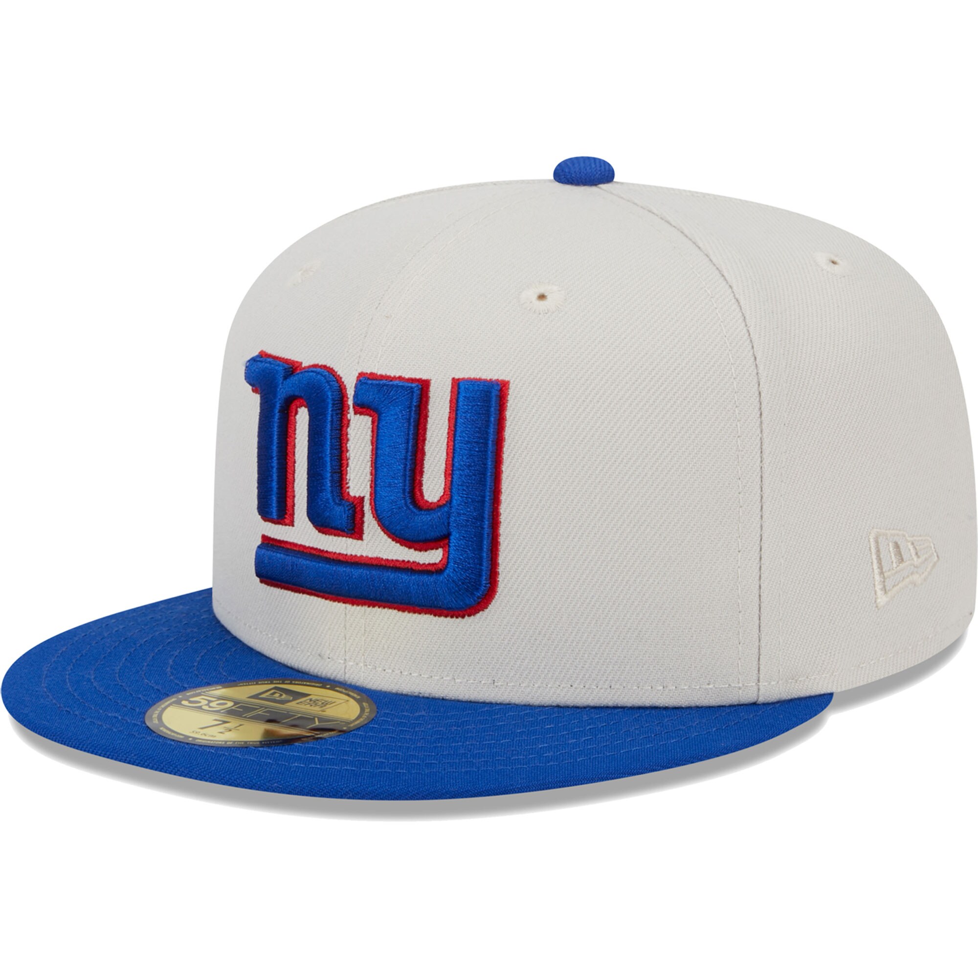 New York Giants mens new era khakiroyal new york giants super bowl champions patch 59fifty fitted hat | Giants Shop