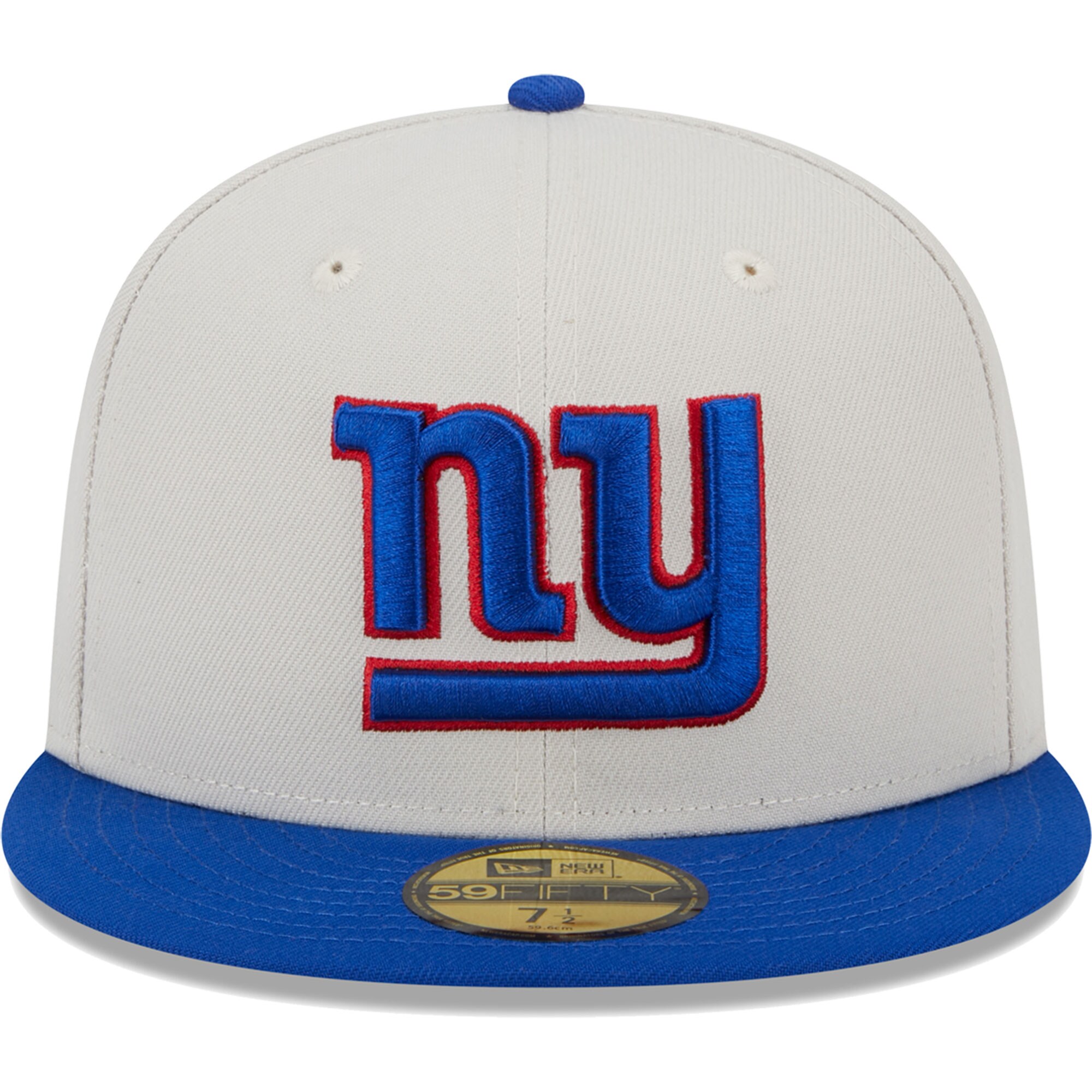 New York Giants mens new era khakiroyal new york giants super bowl champions patch 59fifty fitted hat | Giants Shop