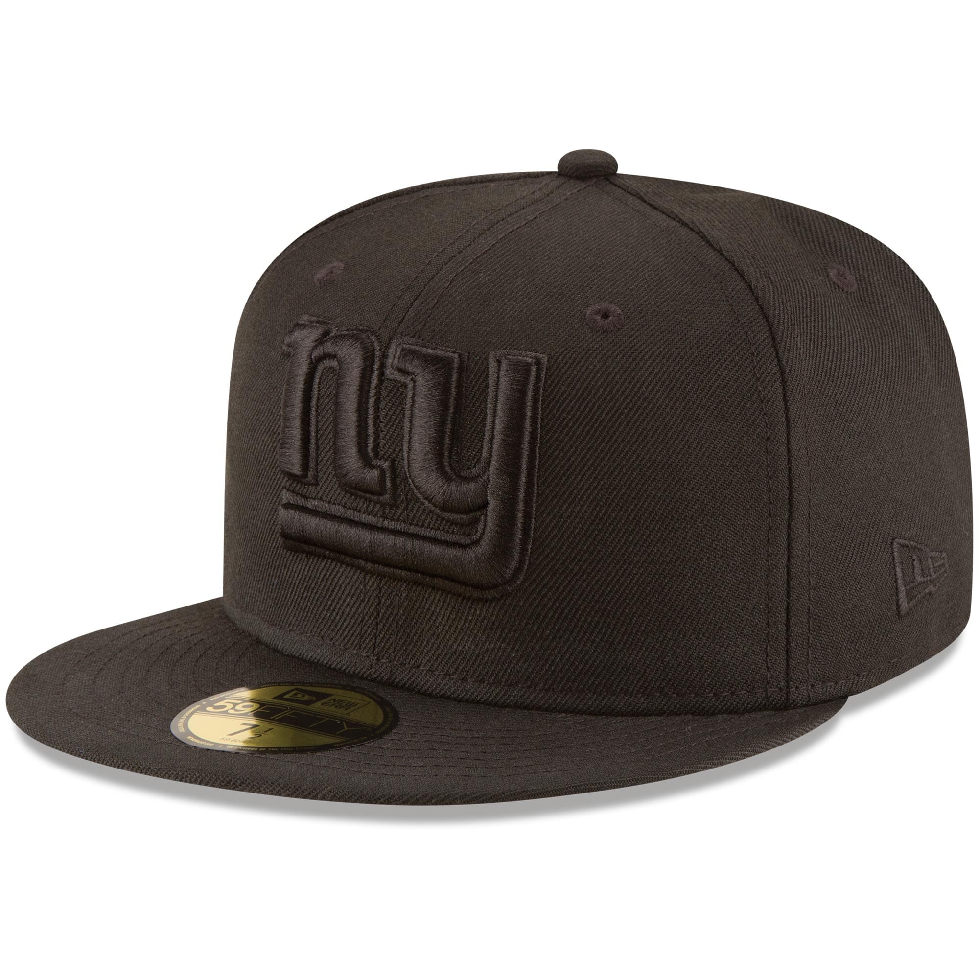 New York Giants mens new era new york giants black on black 59fifty fitted hat | Giants Shop