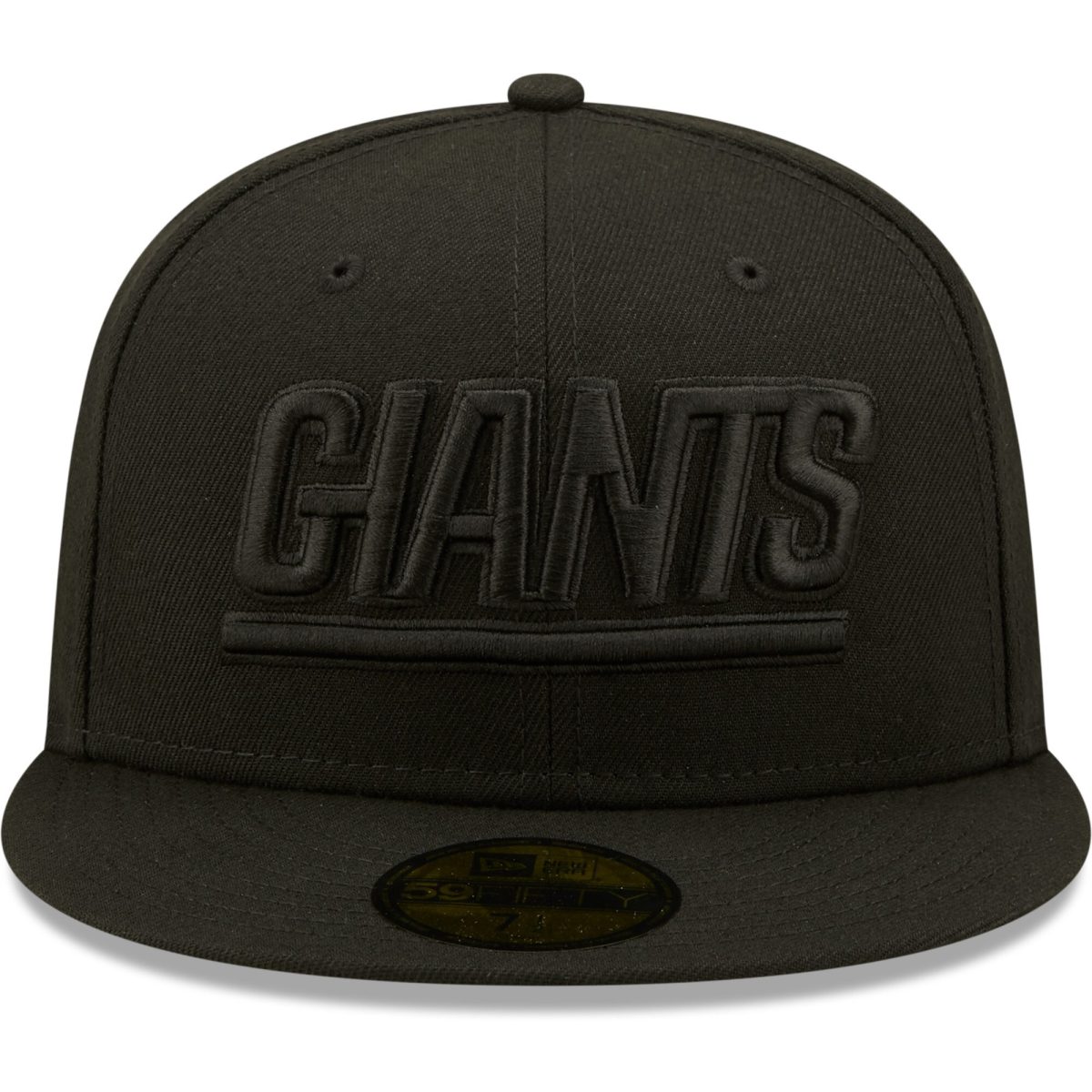 New York Giants mens new era new york giants black on black alternate logo 59fifty fitted hat | Giants Shop