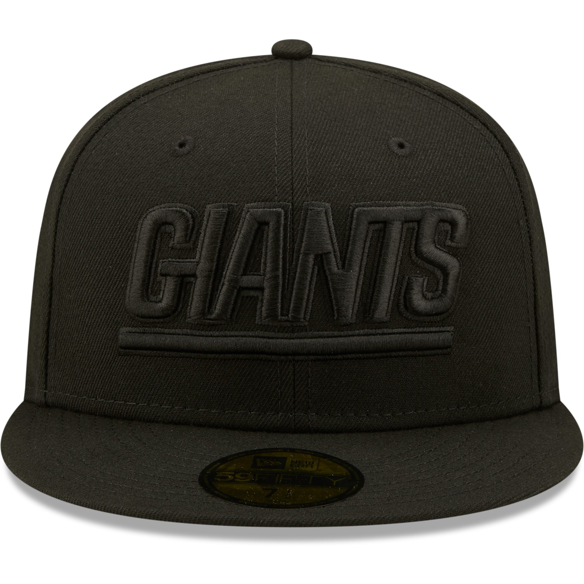 New York Giants mens new era new york giants black on black alternate logo 59fifty fitted hat | Giants Shop
