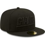 New York Giants mens new era new york giants black on black alternate logo 59fifty fitted hat | Giants Shop