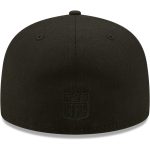 New York Giants mens new era new york giants black on black alternate logo 59fifty fitted hat | Giants Shop