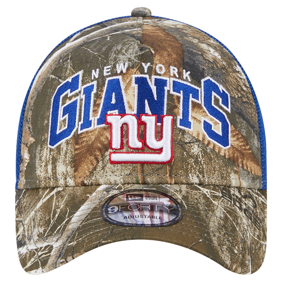 New York Giants mens new era realtree camoroyal new york giants active camo 9forty a-frame adjustable hat | Giants Shop