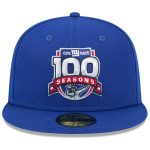 New York Giants mens new era royal new york giants 100th season 59fifty fitted hat | Giants Shop