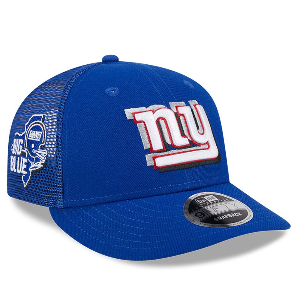 New York Giants mens new era royal new york giants 2024 nfl draft low profile trucker 9fifty adjustable hat | Giants Shop