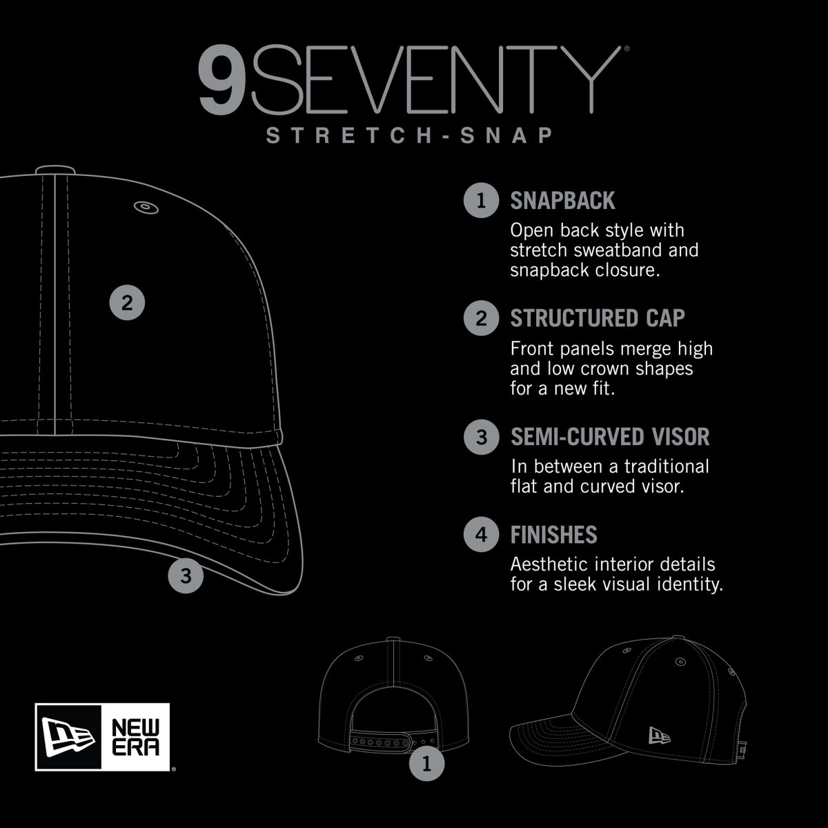 New York Giants mens new era royal new york giants 9seventy stretch-snap hat | Giants Shop