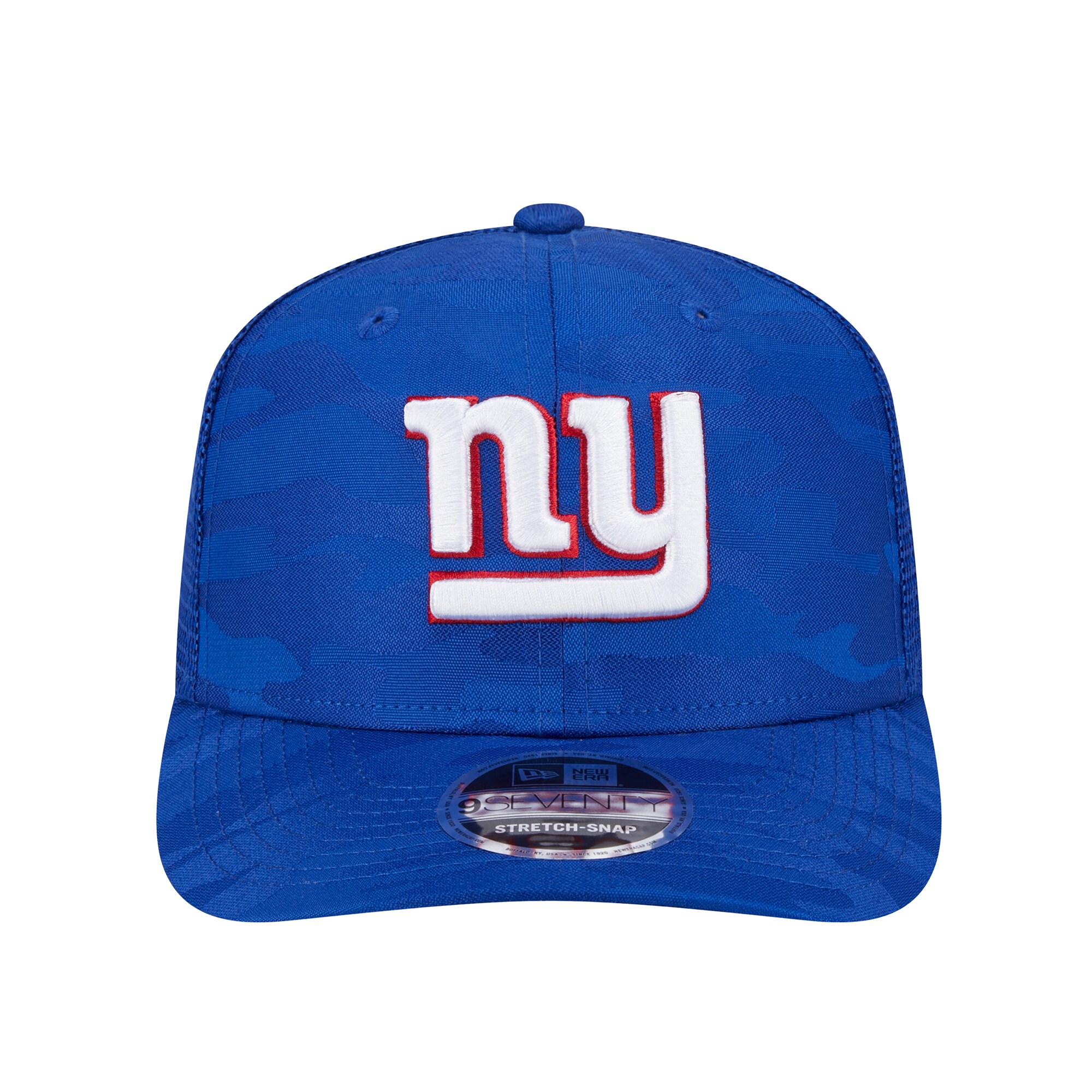New York Giants mens new era royal new york giants adventure camo trucker 9seventy stretch-snap adjustable hat | Giants Shop