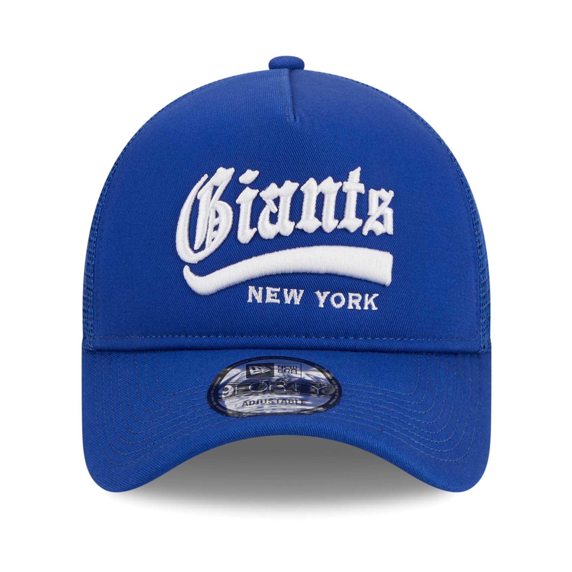 New York Giants mens new era royal new york giants caliber trucker 9forty adjustable hat | Giants Shop