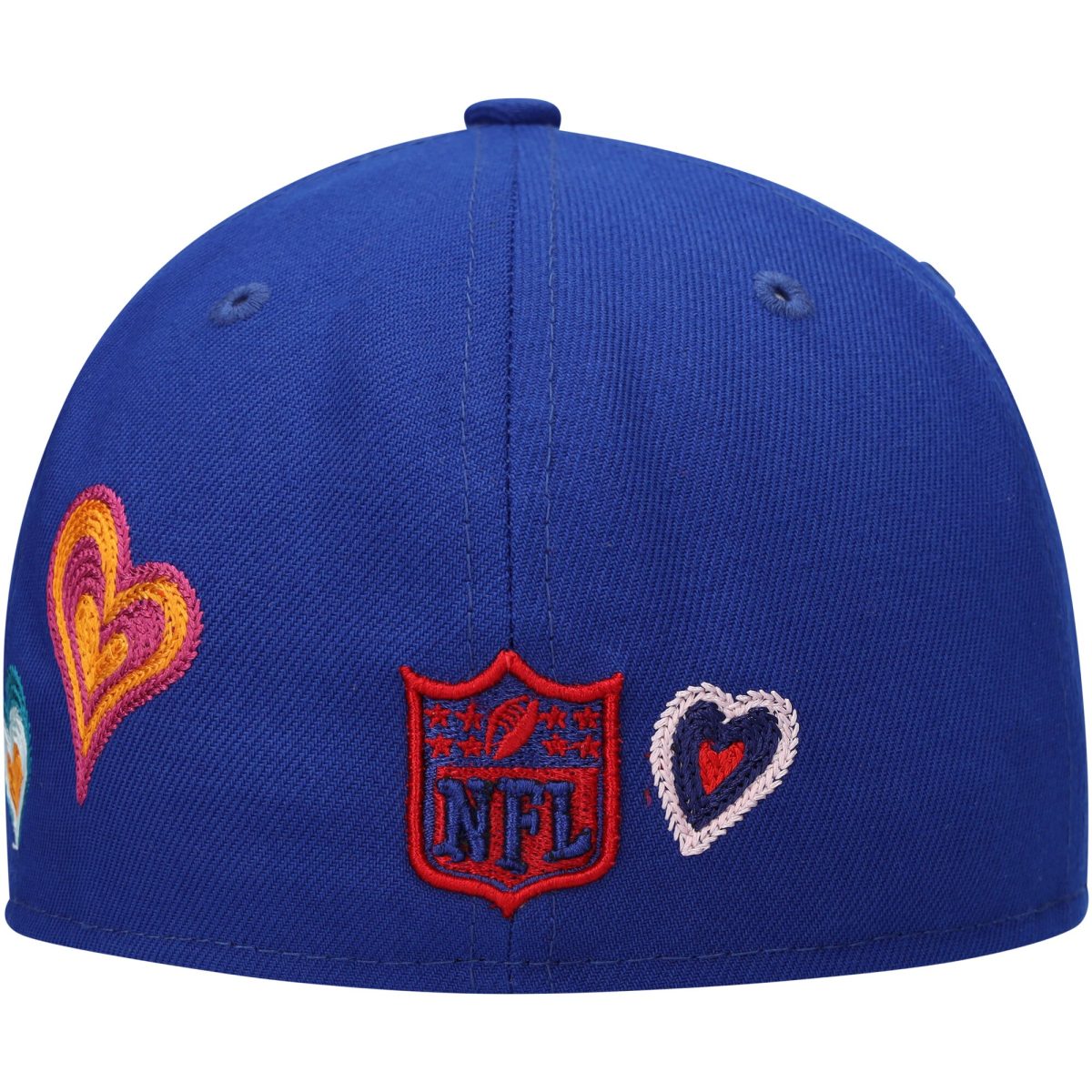 New York Giants mens new era royal new york giants chain stitch heart 59fifty fitted hat | Giants Shop