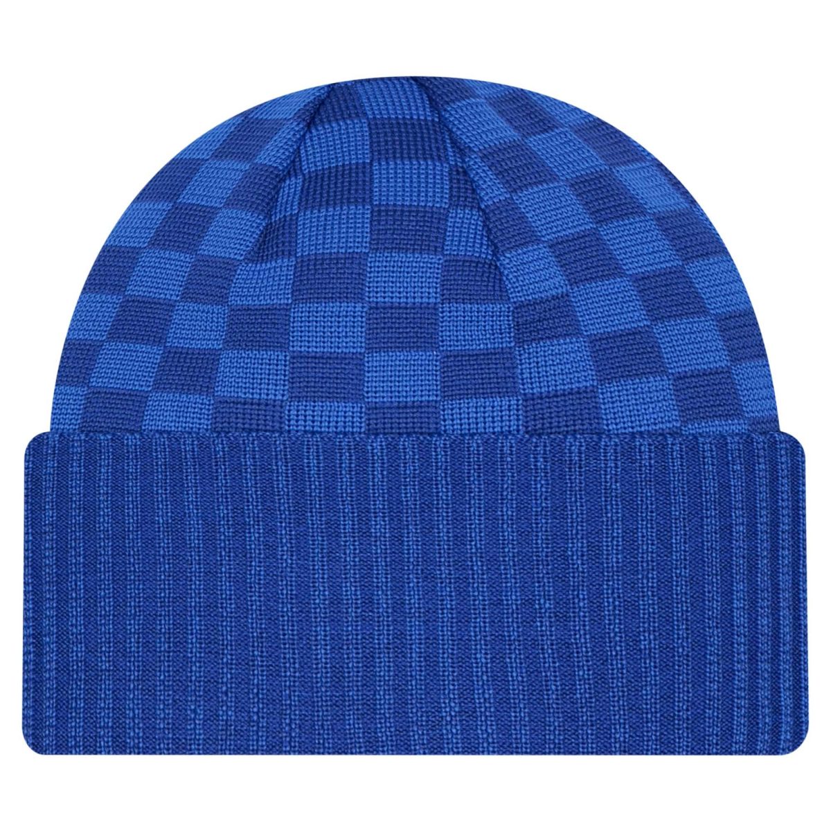 New York Giants mens new era royal new york giants checkered cuffed knit hat | Giants Shop
