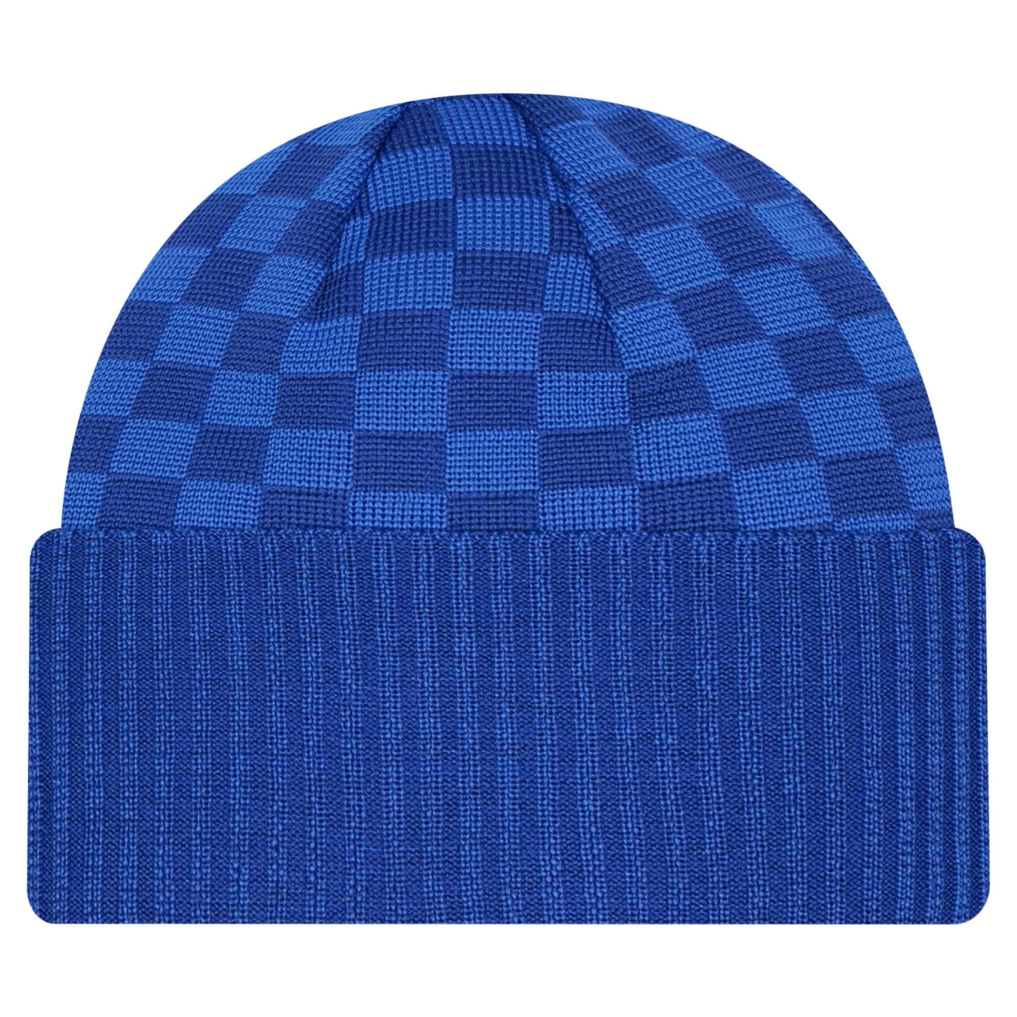 New York Giants mens new era royal new york giants checkered cuffed knit hat | Giants Shop