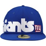 New York Giants mens new era royal new york giants checkered undervisor 59fifty fitted hat | Giants Shop