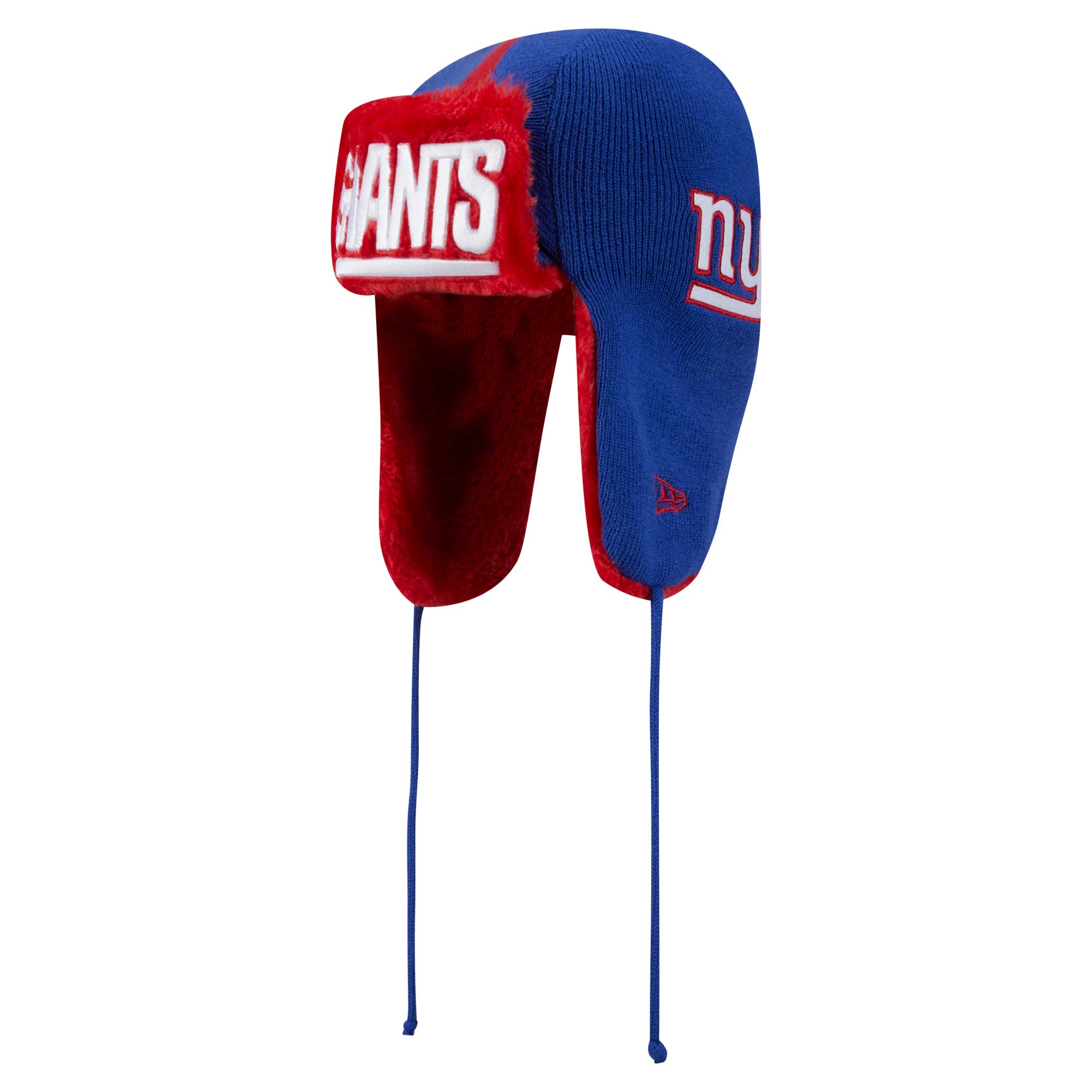 New York Giants mens new era royal new york giants helmet head trapper knit hat | Giants Shop