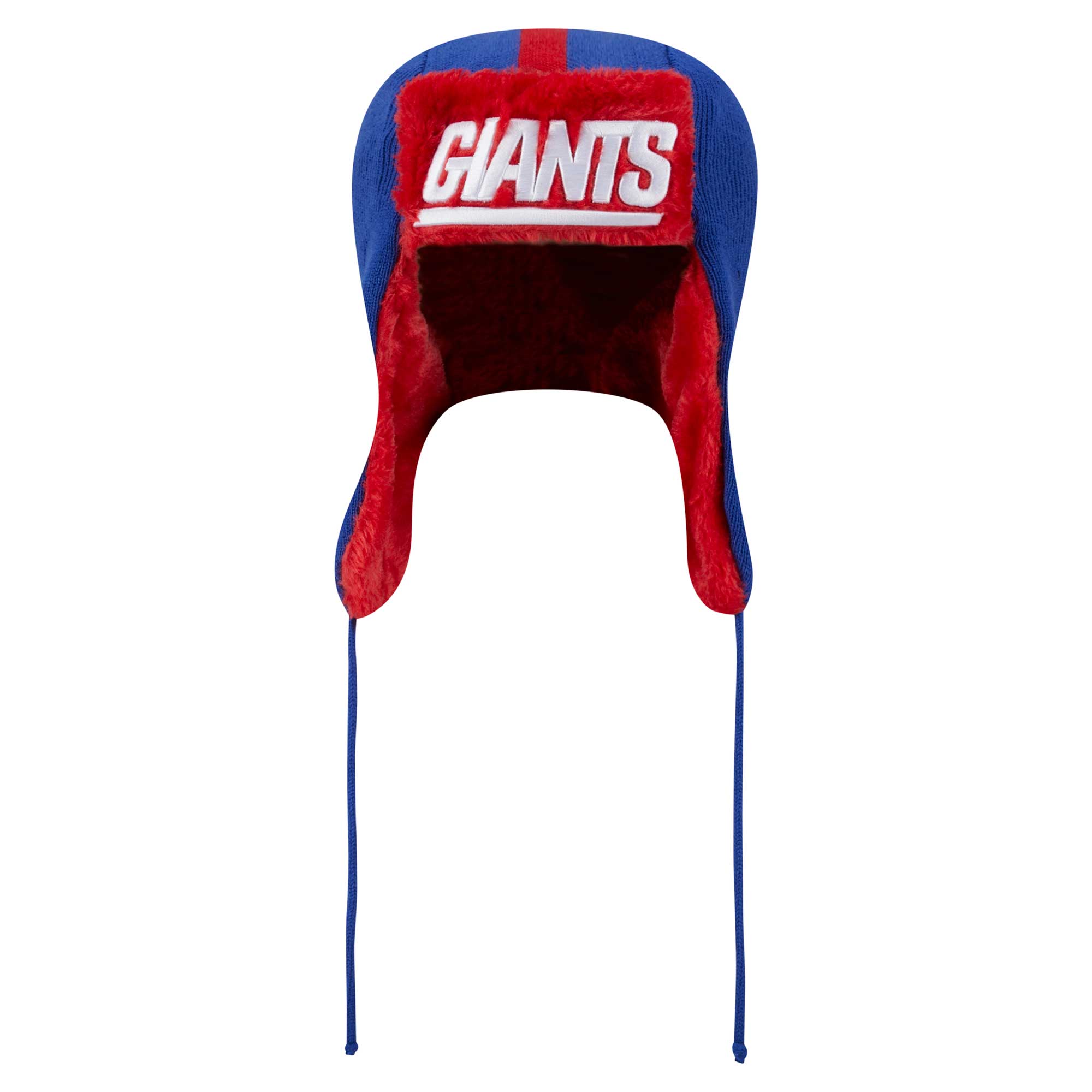 New York Giants mens new era royal new york giants helmet head trapper knit hat | Giants Shop