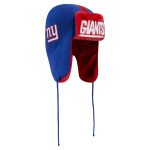 New York Giants mens new era royal new york giants helmet head trapper knit hat | Giants Shop