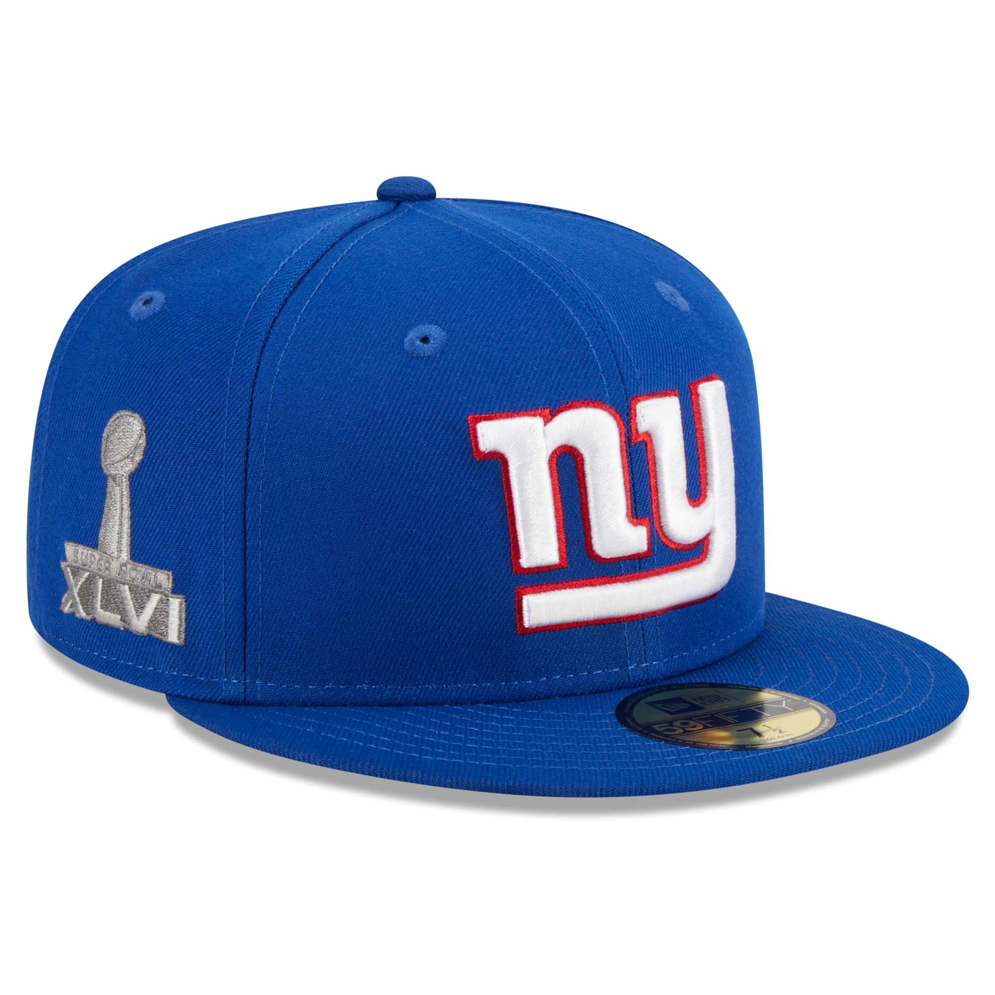 New York Giants mens new era royal new york giants main patch 59fifty fitted hat | Giants Shop
