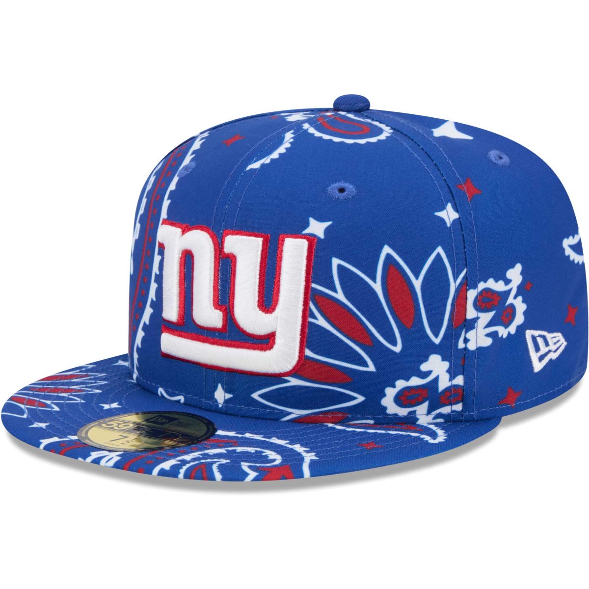 New York Giants mens new era royal new york giants paisley 59fifty fitted hat | Giants Shop