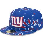 New York Giants mens new era royal new york giants paisley 59fifty fitted hat | Giants Shop
