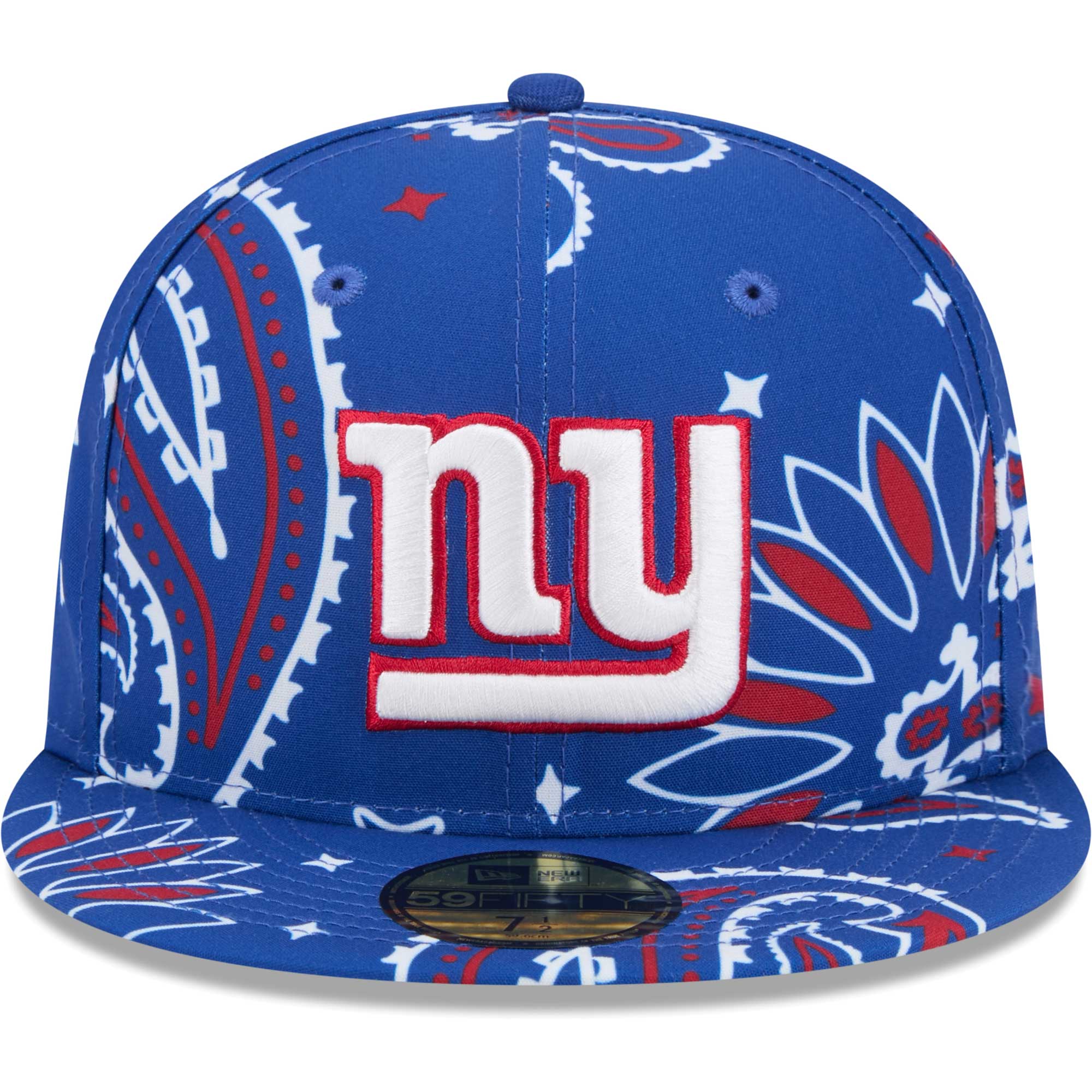 New York Giants mens new era royal new york giants paisley 59fifty fitted hat | Giants Shop
