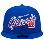 New York Giants mens new era royal new york giants script sided 59fifty fitted hat | Giants Shop