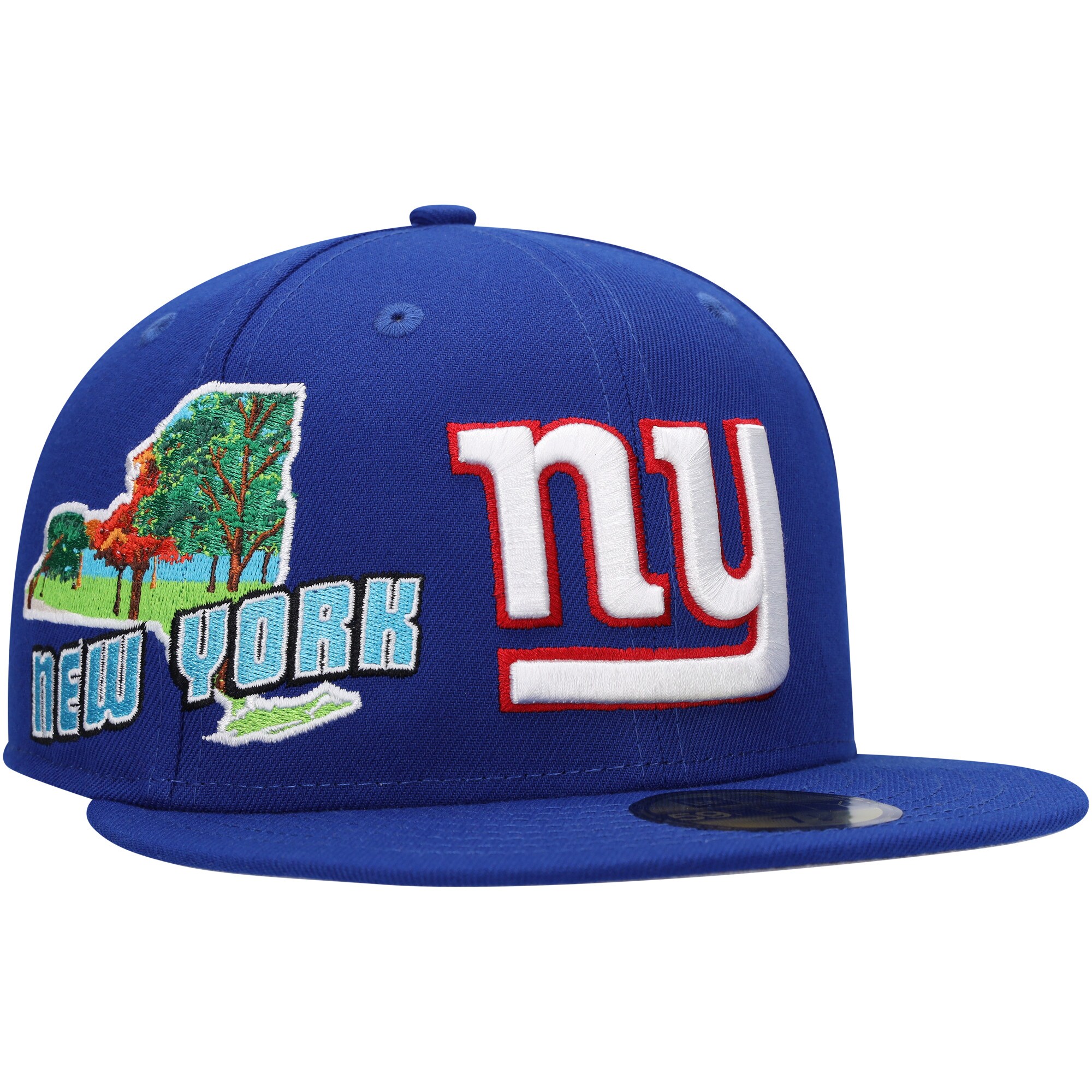 New York Giants mens new era royal new york giants stateview 59fifty fitted hat | Giants Shop
