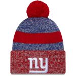 New York Giants mens new era royalred new york giants 2023 sideline sport cuffed pom knit hat | Giants Shop