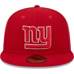 New York Giants mens new era scarlet new york giants super bowl xlvi main patch 59fifty fitted hat | Giants Shop
