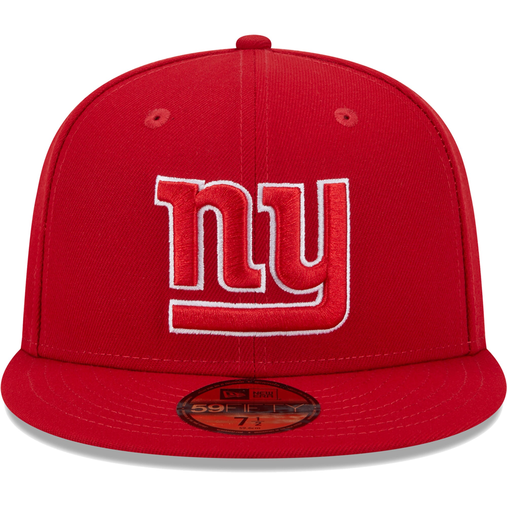 New York Giants mens new era scarlet new york giants super bowl xlvi main patch 59fifty fitted hat | Giants Shop