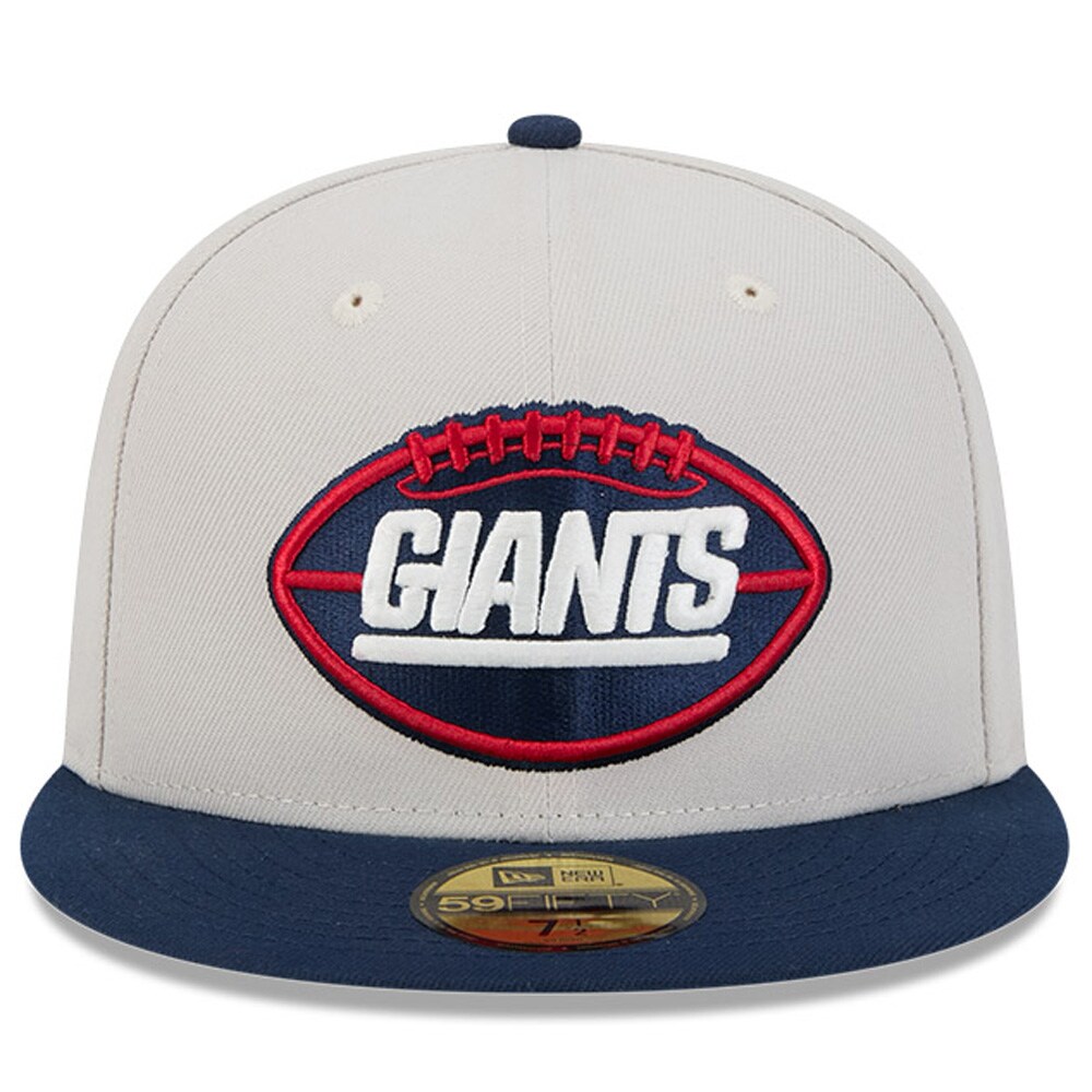 New York Giants mens new era stonenavy new york giants 2024 sideline historic 59fifty fitted hat | Giants Shop