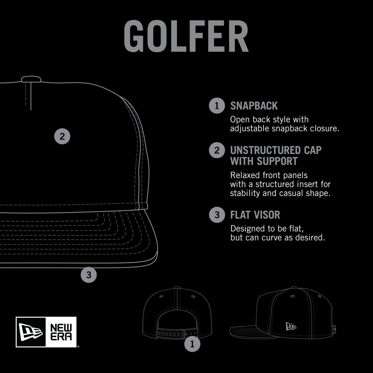 New York Giants mens new era stoneroyal new york giants athletic golfer snapback hat | Giants Shop