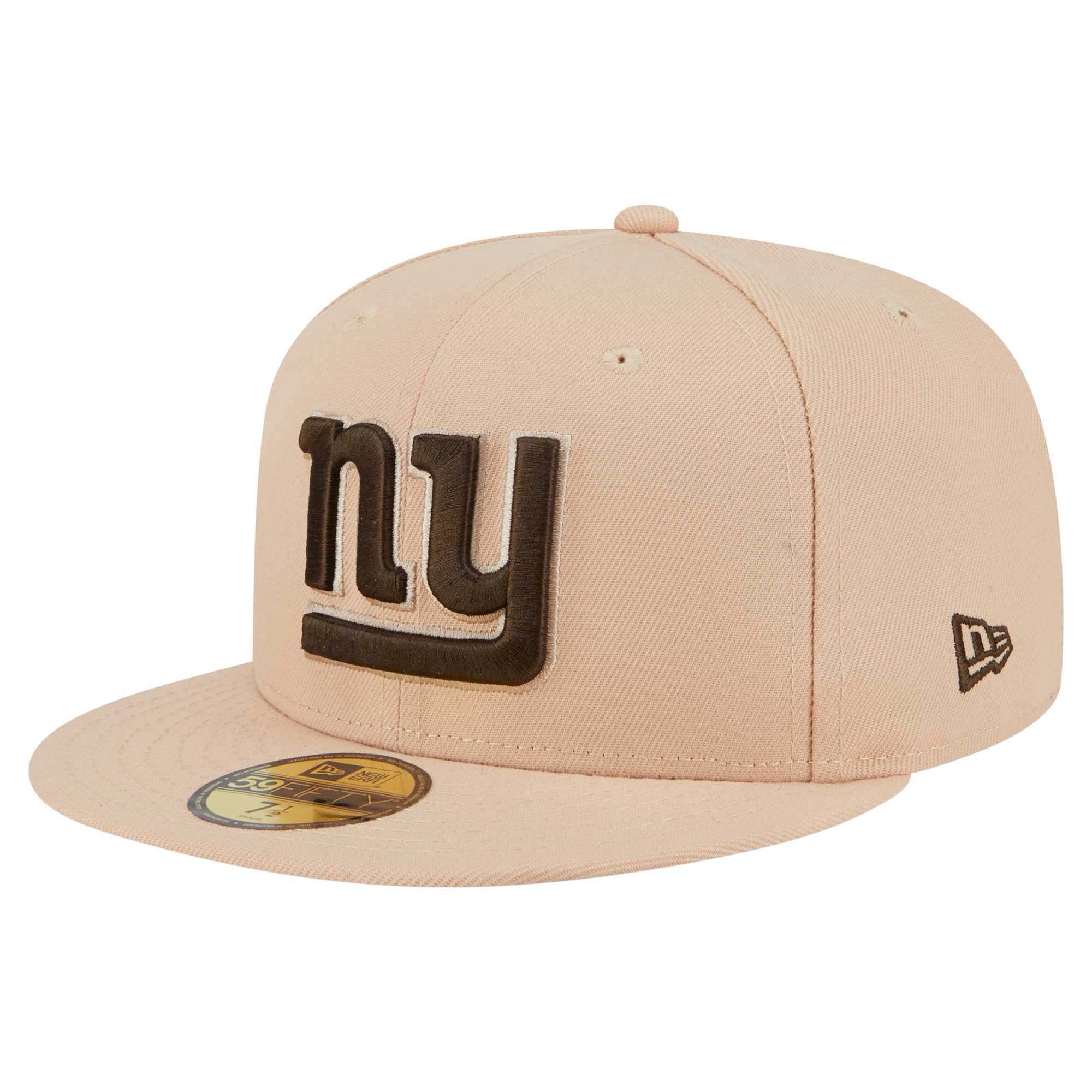 New York Giants mens new era tan new york giants candied pecan 59fifty fitted hat | Giants Shop