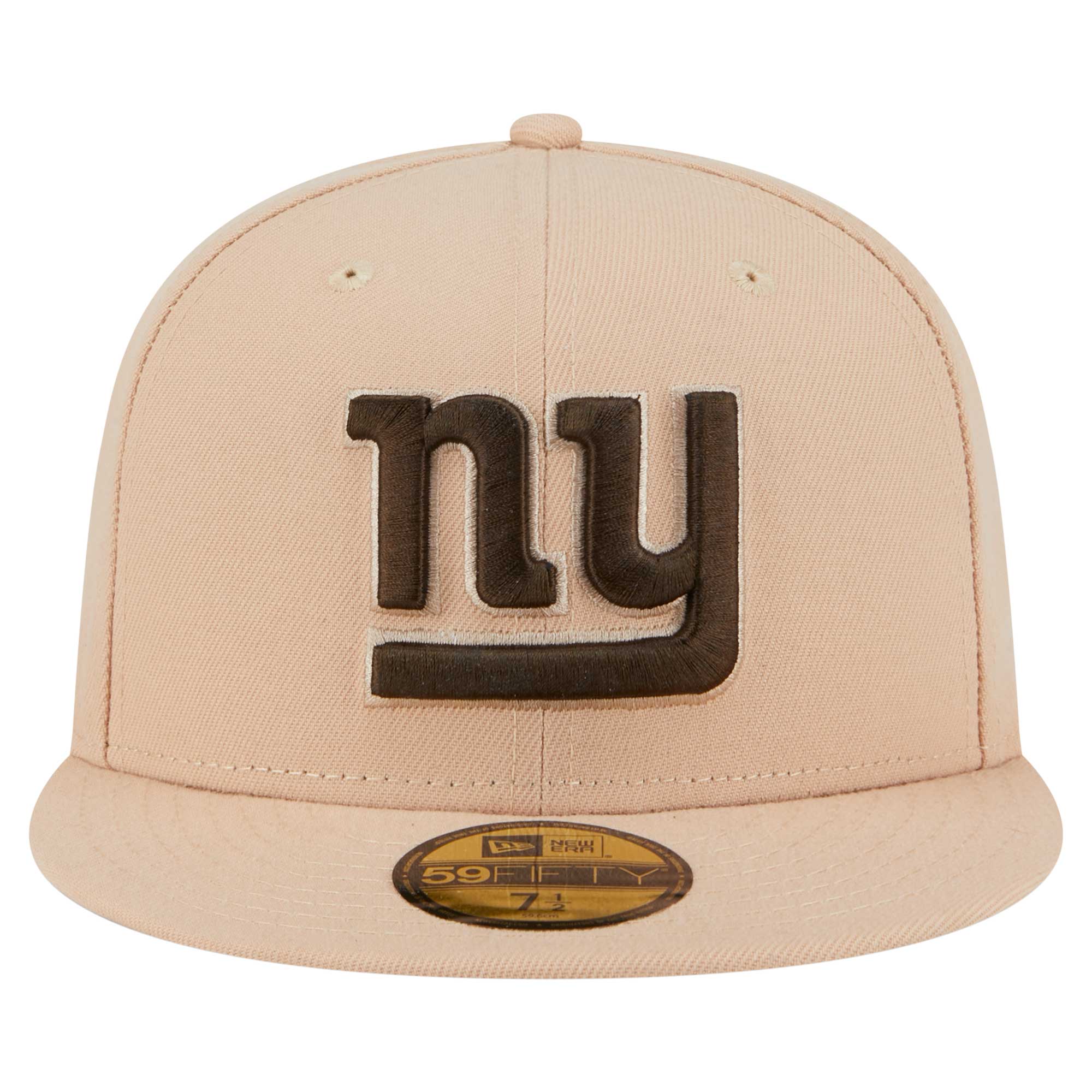 New York Giants mens new era tan new york giants candied pecan 59fifty fitted hat | Giants Shop