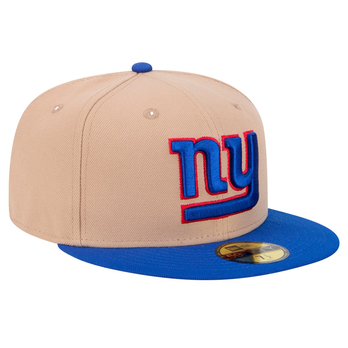 New York Giants mens new era tan new york giants logo main 59fifty fitted hat | Giants Shop
