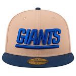 New York Giants mens new era tan new york giants wordmark logo main 59fifty fitted hat | Giants Shop