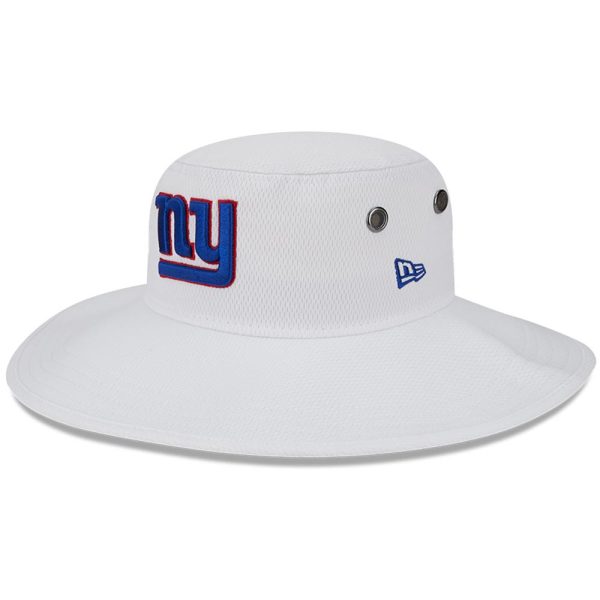 New York Giants mens new era white new york giants 2023 nfl training camp panama bucket hat | Giants Shop