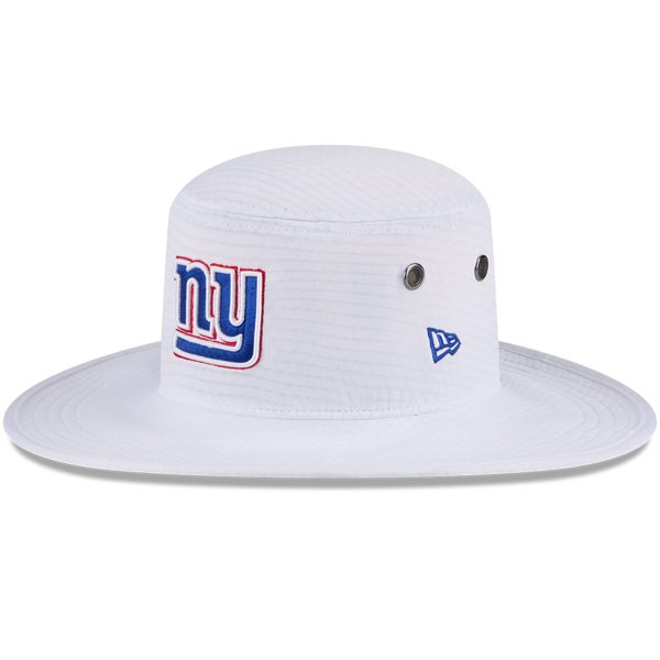 New York Giants mens new era white new york giants 2024 nfl training camp panama bucket hat | Giants Shop