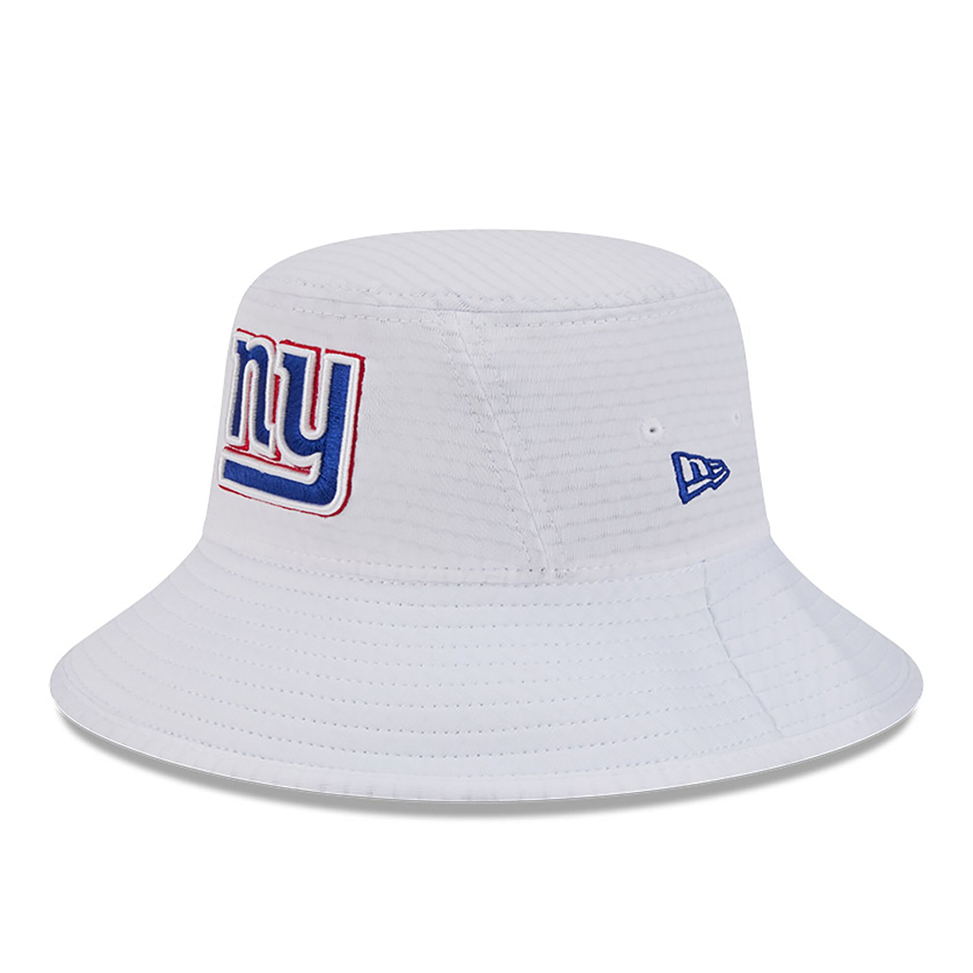 New York Giants mens new era white new york giants 2024 nfl training camp stretch bucket hat | Giants Shop