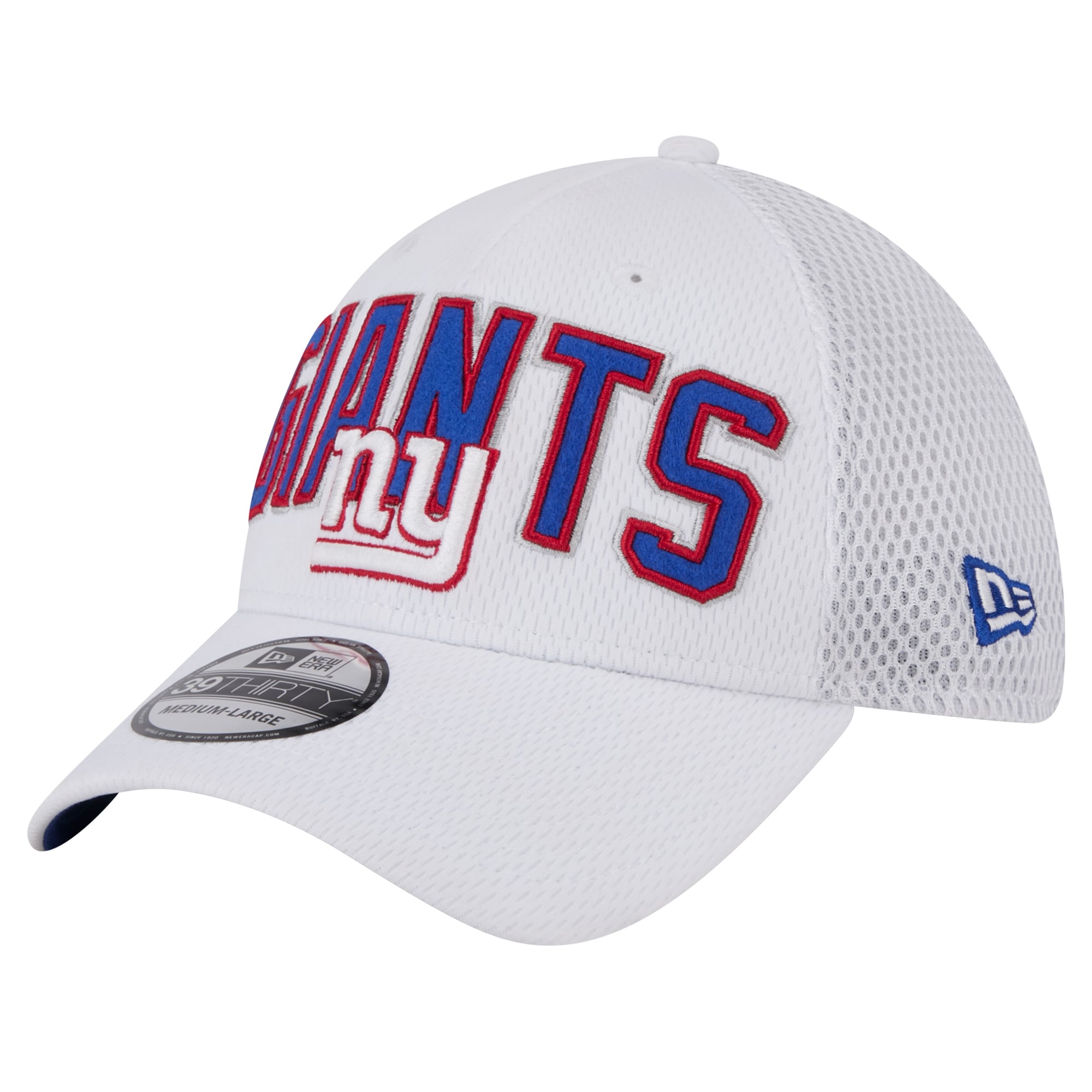 New York Giants mens new era white new york giants breakers 39thirty flex hat | Giants Shop
