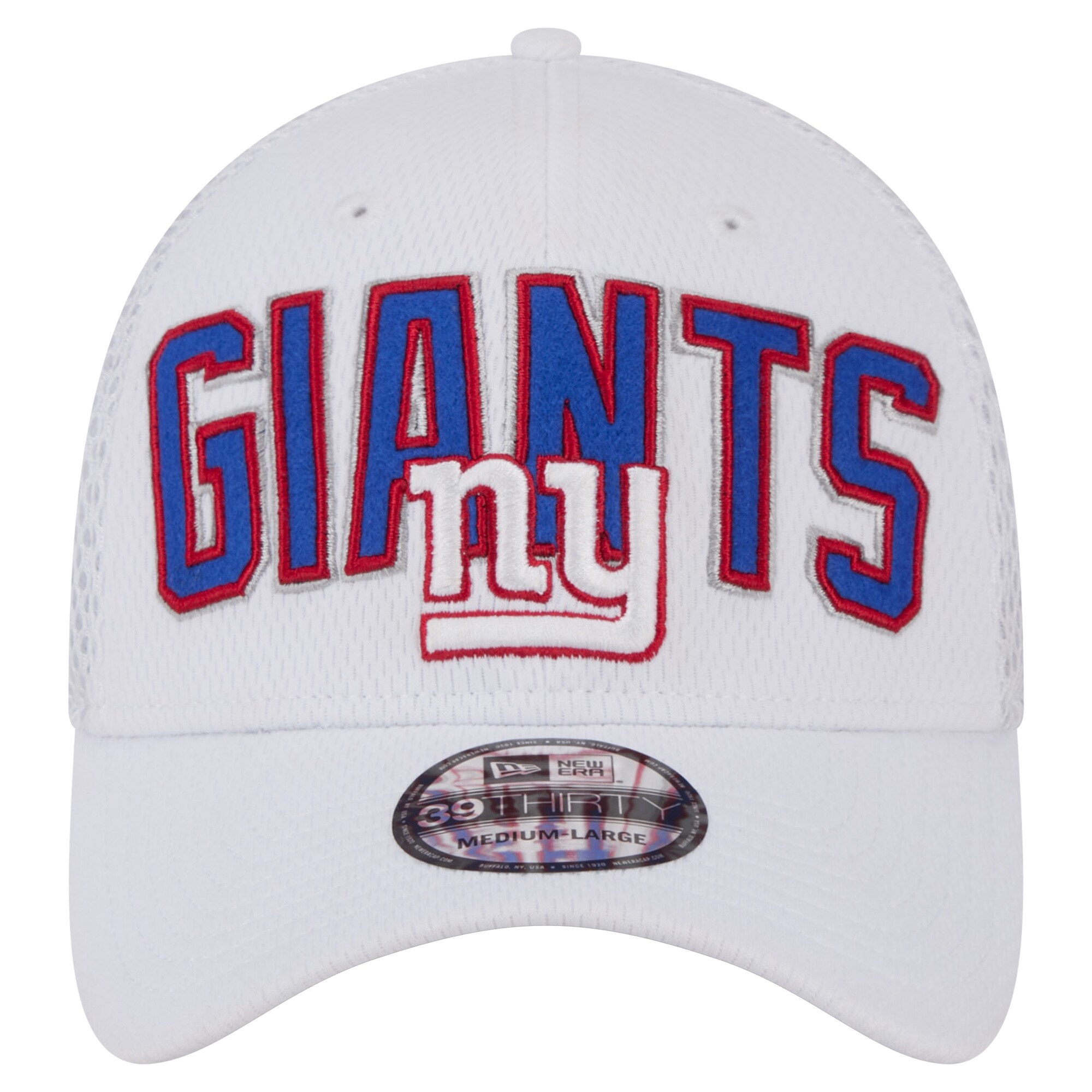 New York Giants mens new era white new york giants breakers 39thirty flex hat | Giants Shop
