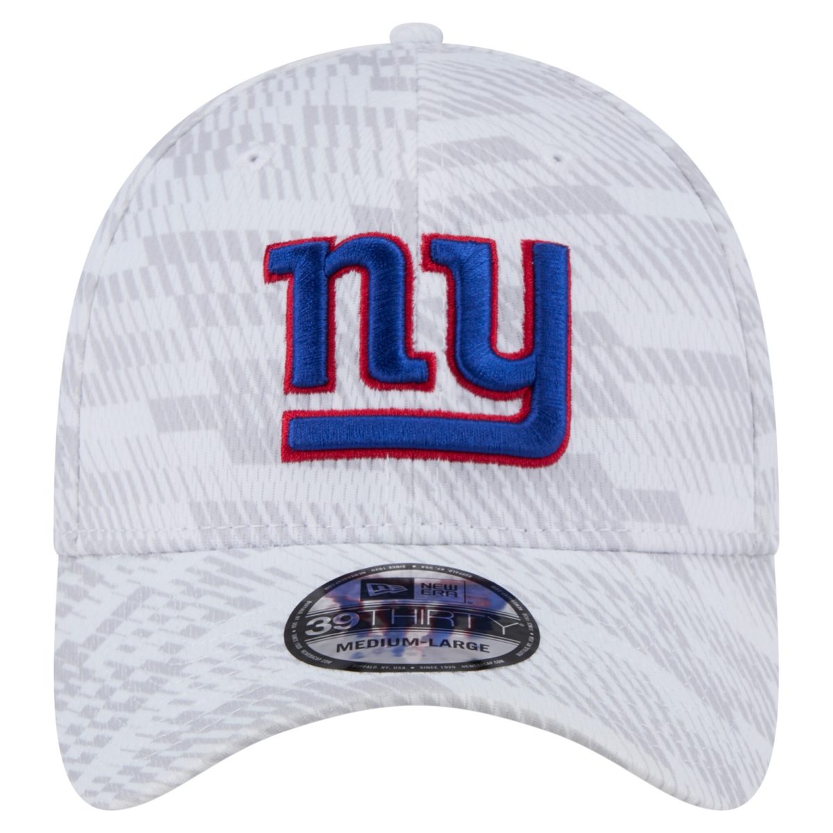 New York Giants mens new era white new york giants gameday graded 39thirty flex hat | Giants Shop