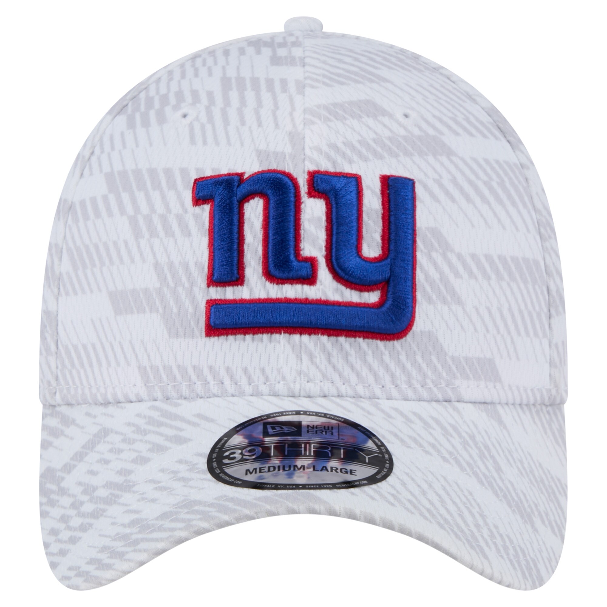 New York Giants mens new era white new york giants gameday graded 39thirty flex hat | Giants Shop