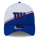 New York Giants mens new era whiteroyal new york giants 2023 sideline 39thirty flex hat | Giants Shop