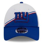 New York Giants mens new era whiteroyal new york giants 2023 sideline 9forty adjustable hat | Giants Shop