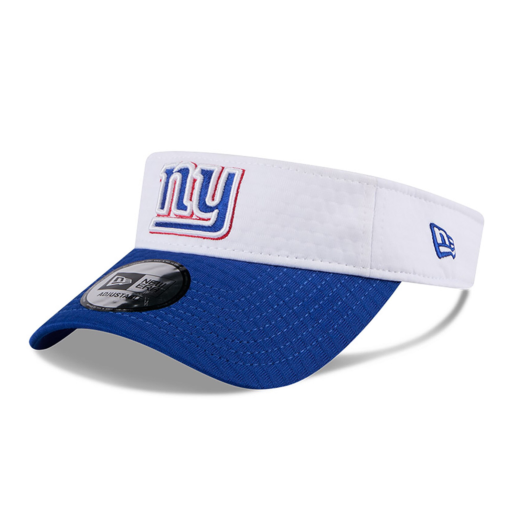New York Giants mens new era whiteroyal new york giants 2024 nfl training camp adjustable visor | Giants Shop