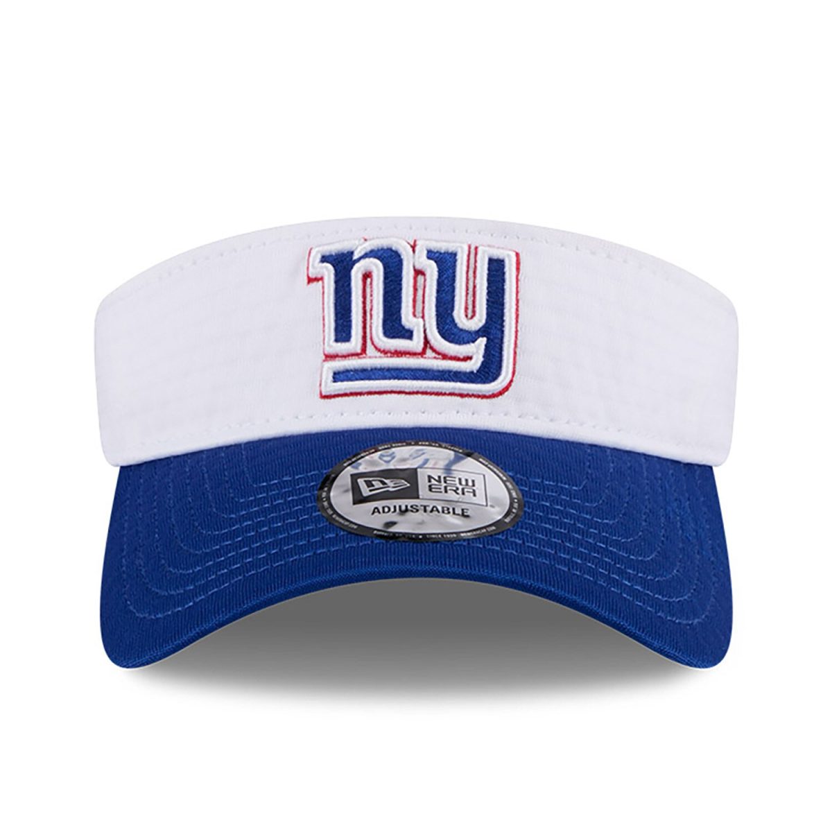 New York Giants mens new era whiteroyal new york giants 2024 nfl training camp adjustable visor | Giants Shop
